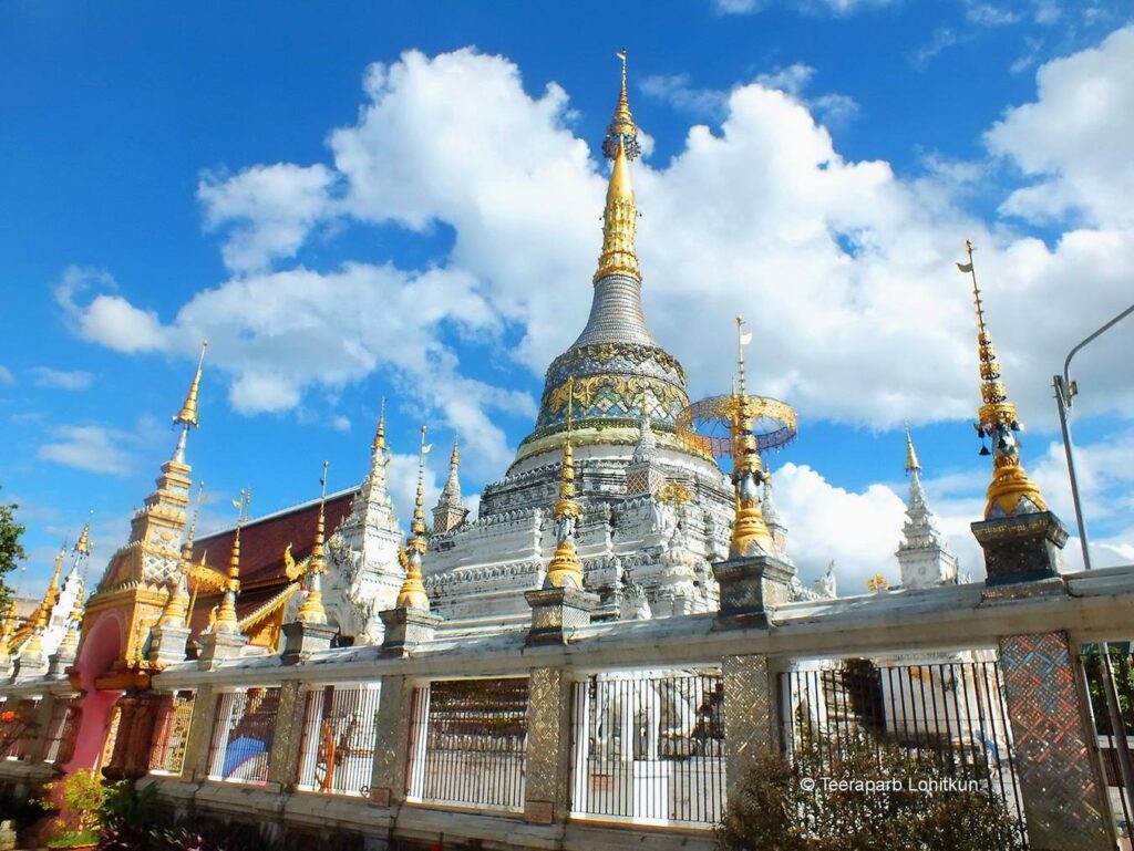 Wat Saen Fang, a Buddhist temple located in Chiang Mai, Thailand, featuring traditional Lanna architecture.