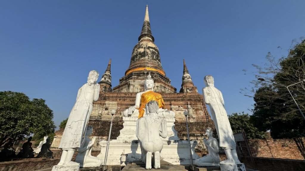 Wat Yai Chai Mongkhon, a Buddhist temple in Ayutthaya, Thailand.
