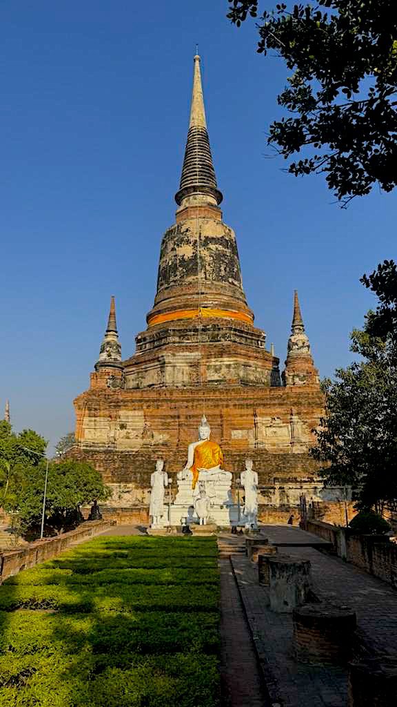 Wat Yai Chai Mongkhon, a historic Buddhist temple in Ayutthaya, Thailand.