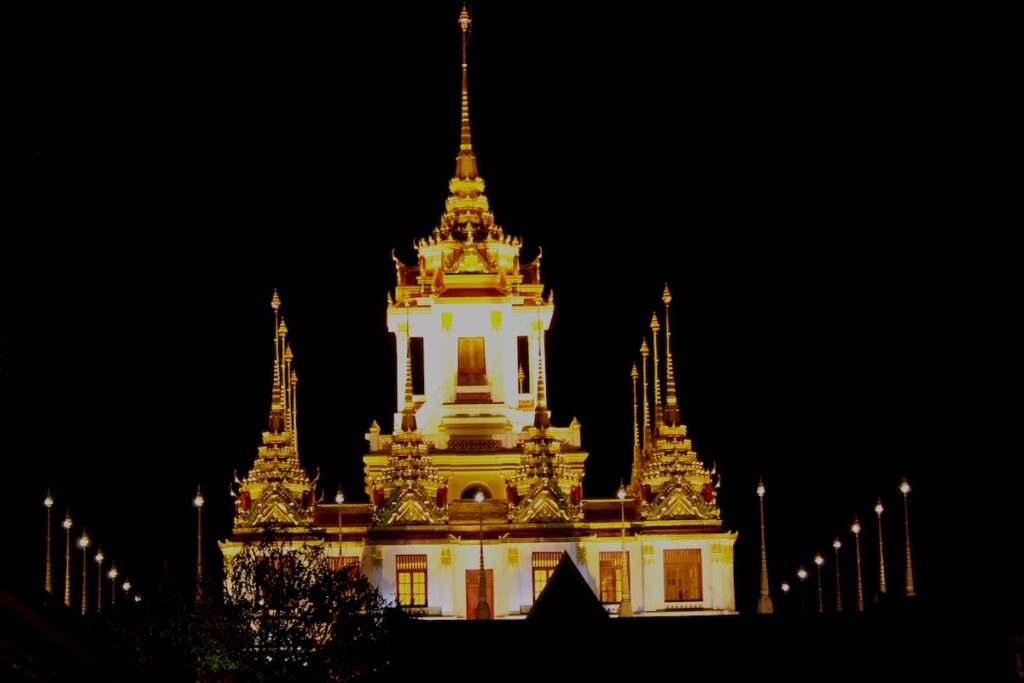 Loha Prasat (Metal Castle) at Wat Ratchanatdaram in Bangkok, Thailand.