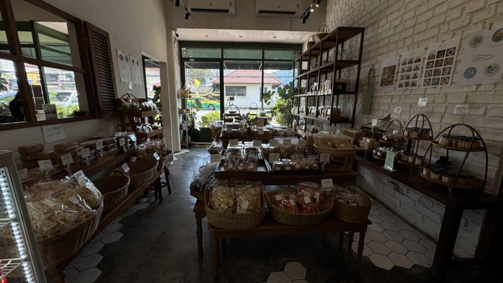 Interior of Baan Kao Nhom, Chiang Mai – a café offering traditional Thai desserts and snacks