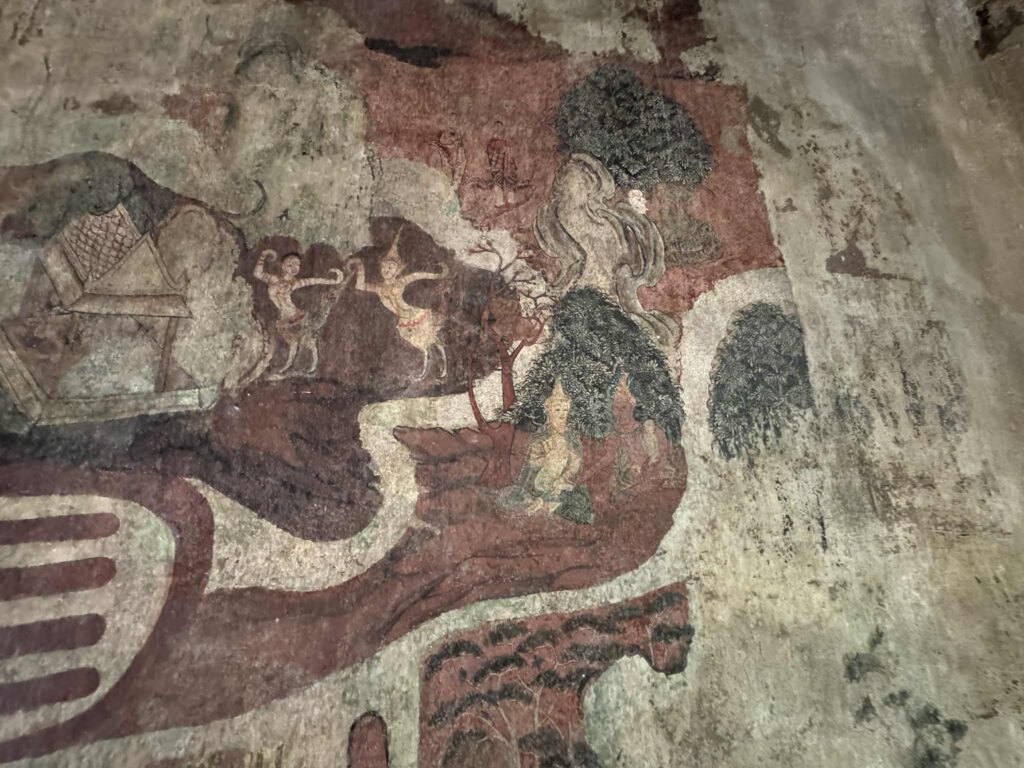 Mural from Wat Phutthaisawan, a temple in Ayutthaya, Thailand.